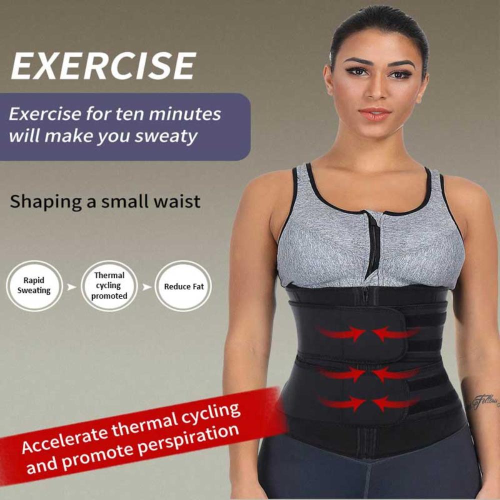 Premium Waist Trainer With Double Compression Straps Supportive Zipp Magic Shaper UK