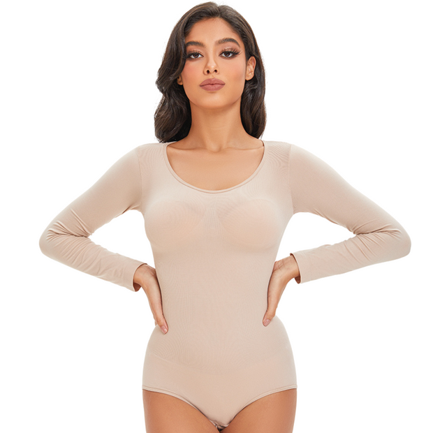 Magic Long-Sleeve Seamless Sculpting Shapewear Bodysuit