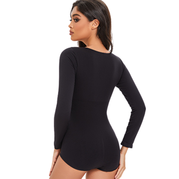 Magic Long-Sleeve Seamless Sculpting Shapewear Bodysuit